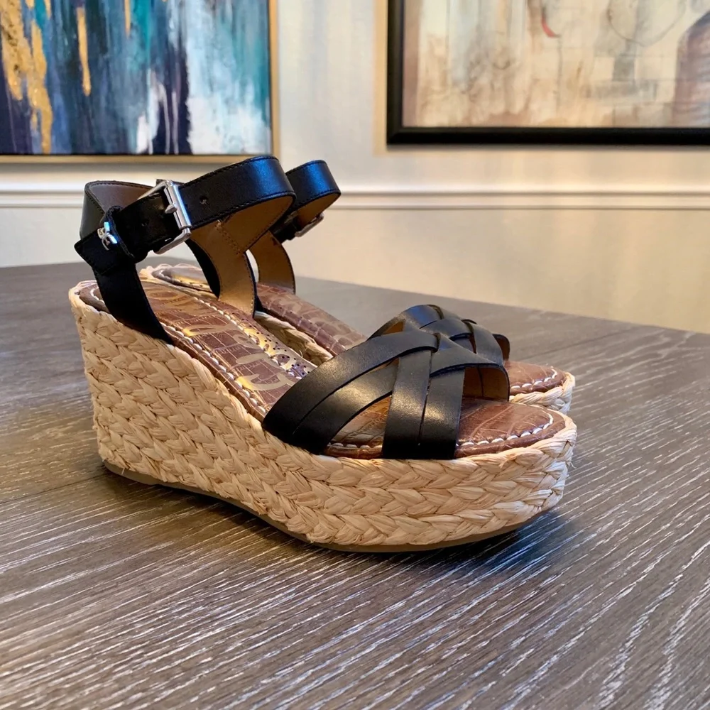 Sam Edelman‎ Darline Woven Wedge Sandals, 7M